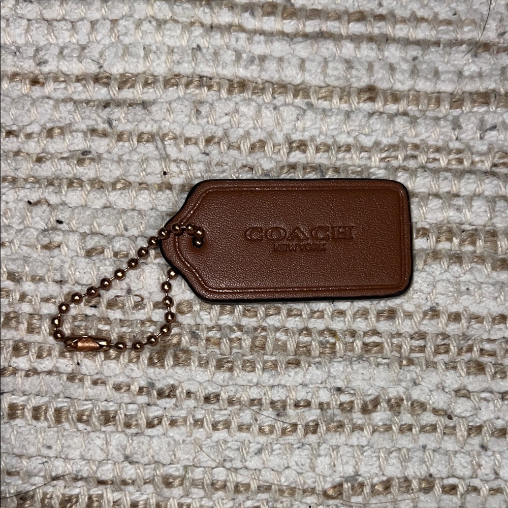 Brown Coach Leather Tag